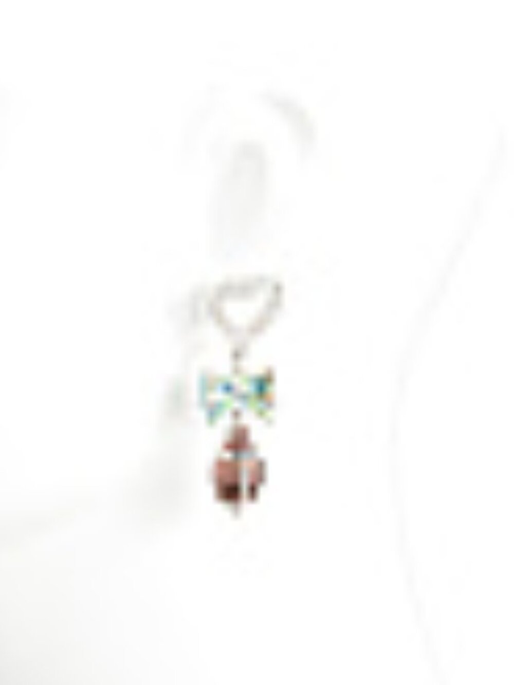 BETSEY JOHNSON Mismatched Love Football Drop Earrings NWTS - Picture 7 of 7